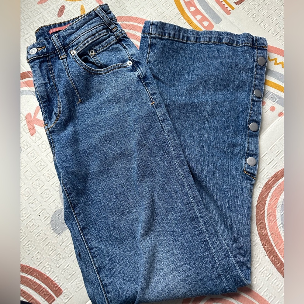 Pilcro boot cut jeans with button detail size 25